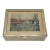 Vintage English Hunt Scene Silver Plate and Glass Humidor or Trinket Box For Sale