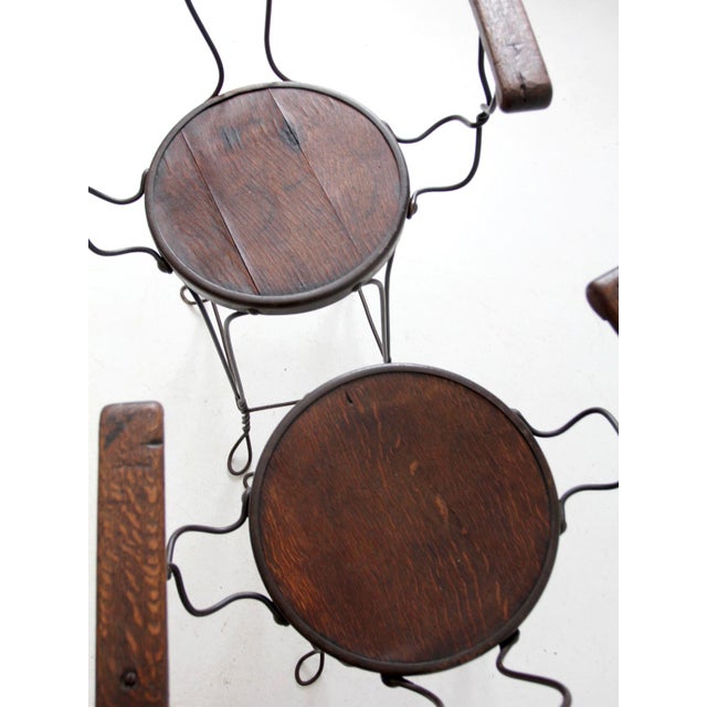 Antique a.h. Andrews Wire Ice Cream Parlor Bar Stools For Sale - Image 4 of 16