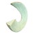 McRon Signed Postmodern Ceramic Crescent Vase – Celadon & Gold Luster – 1984 – 20" For Sale