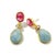 Bochic "Orient" Multi Sapphire, Aquamarine & Ruby Earrings Set 18K Gold&Silver For Sale - Image 12 of 18