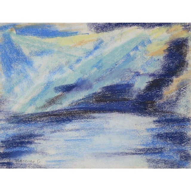 "Day Break Over Water" 1962 Pastel Puerto Rico For Sale