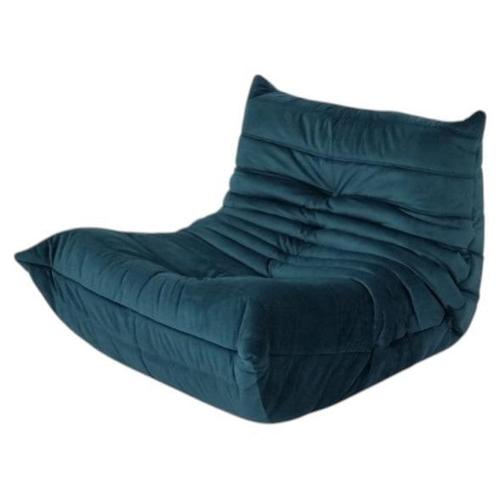 Togo Lounge Chair in Teal Velvet by Michel Ducaroy for Ligne Roset For Sale - Image 6 of 6