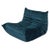 Togo Lounge Chair in Teal Velvet by Michel Ducaroy for Ligne Roset For Sale - Image 6 of 6