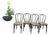 1970s Set of Four Thonet-Style Bentwood and Cane Bistro Chairs For Sale
