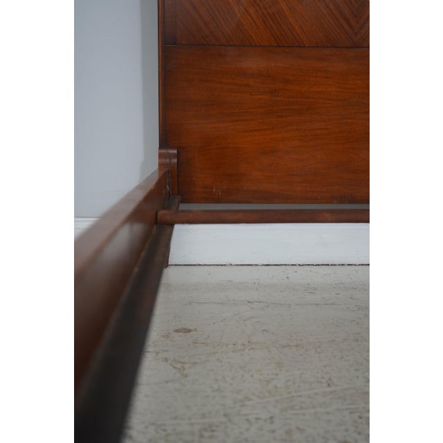 Brown Pair of French Style Marquetry Inlaid Satinwood Twin Beds For Sale - Image 8 of 16