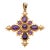 Mid 19th Century Amethyst and Pearl Cross Pendant For Sale