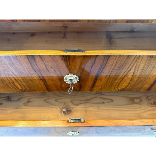 Antique Biedermeier Walnut Veneered Chest of Drawers For Sale - Image 10 of 14