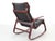 Set of Scandinavian Rocking Chair with Ottoman by Ingmar Relling for Westnofa, 1965 For Sale - Image 3 of 8