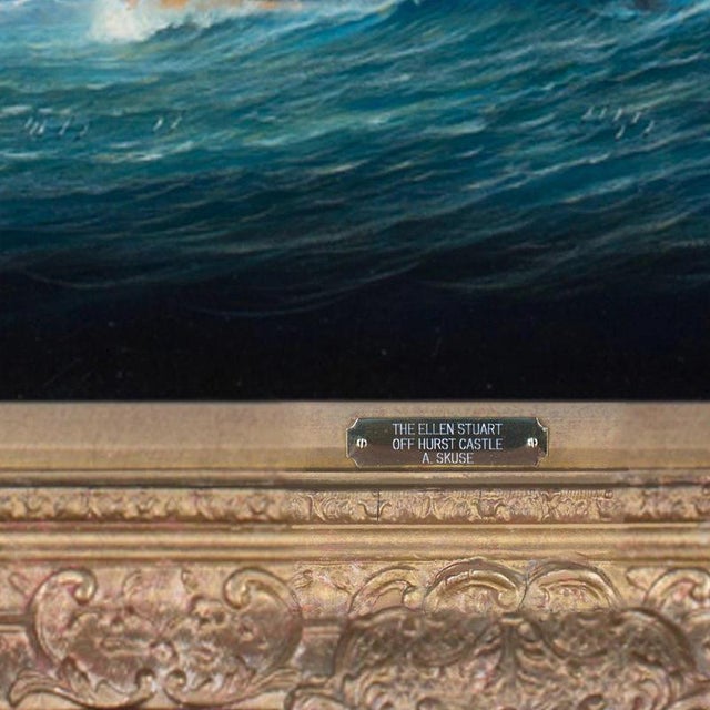 Anthony Skuse, Marine Seascape of The Ellen Stuart Ship, Oil Painting For Sale - Image 6 of 9