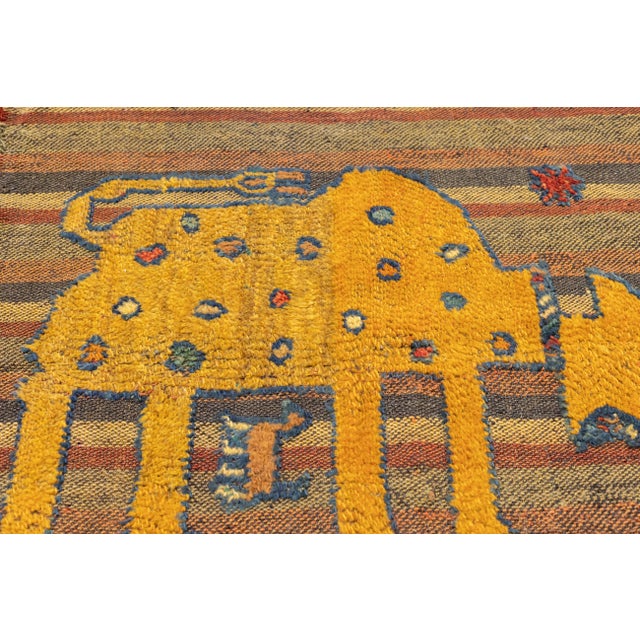 Antique Handwoven Gabbeh Palas Textile Art For Sale In Washington DC - Image 6 of 8