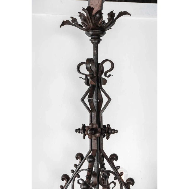 Early 20th Century Wrought Iron Church Chandelier, 1890s For Sale - Image 4 of 11