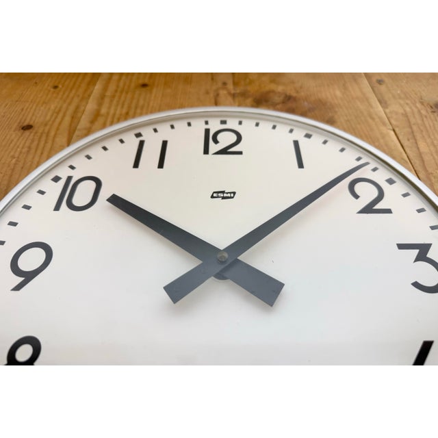 Vintage Silver Wall Clock from Esmi, 1980s For Sale - Image 12 of 17