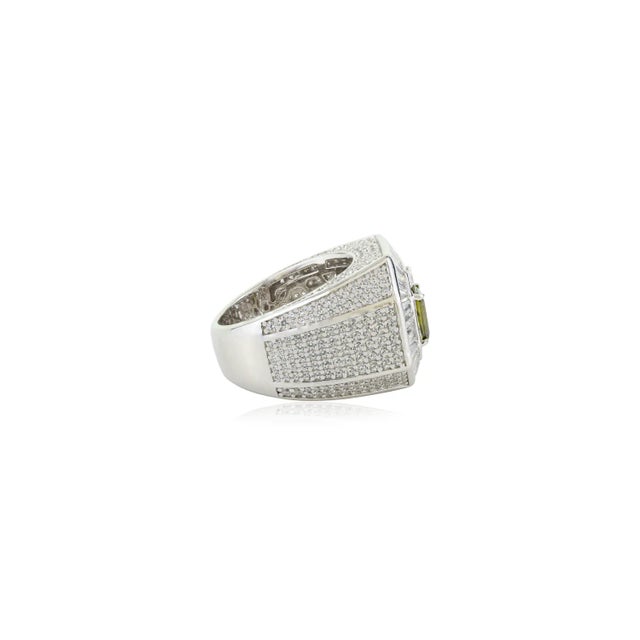 Not Yet Made - Made To Order Men's Cadillac Bling Ring in 925 Sterling Silver Sparkling Zircons by Carat&her Size 8.5 For Sale - Image 5 of 12