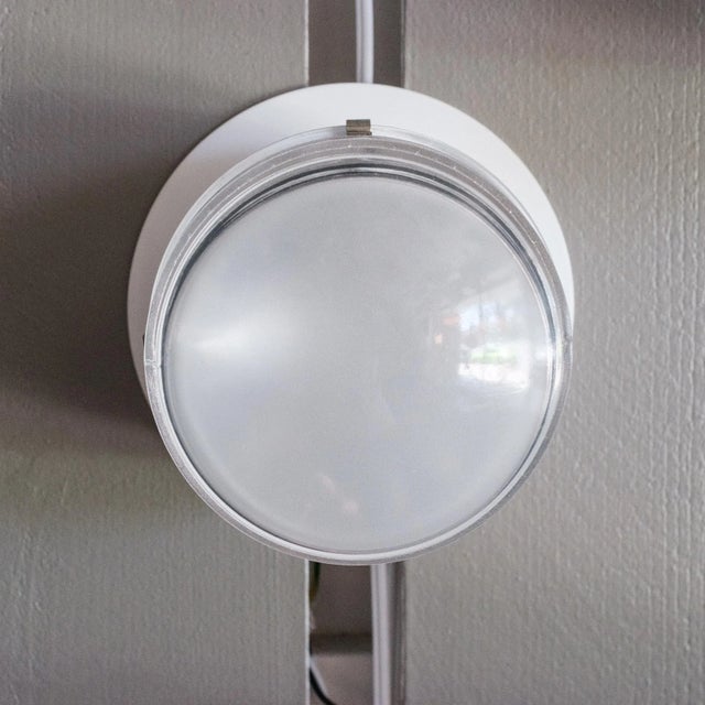 O-Luce Joe Colombo 'Fresnel' Outdoor Wall Lamps for Oluce in White - a Pair For Sale - Image 4 of 10