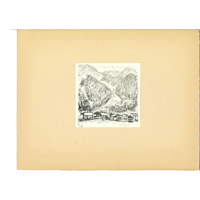 Mountains of Canton Grigioni is a beautiful lithograph on ivory-colored paper, realized by Albert Marquet (Bordeaux, 1875...
