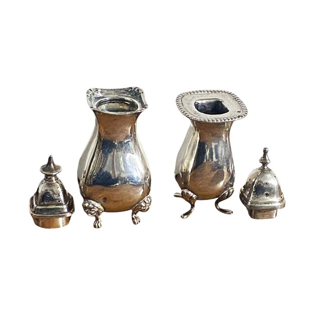 Chippendale 1900 Set of Two European Antique Condiment Shakers Hallmarked For Sale - Image 3 of 7