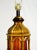 Glass Contemporary Moroccan Style Gilt Lanterns With Faux Glass in Amber - a Pair For Sale - Image 7 of 12
