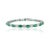 Not Yet Made - Made To Order Solid 18k White Gold 6.64 Carat Natural Emerald and Diamond Tennis Bracelet For Sale - Image 5 of 11