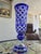 Blue Large Cobalt Blue Cut Crystal Vase from Les Grands Ducs, 1980s For Sale - Image 8 of 12