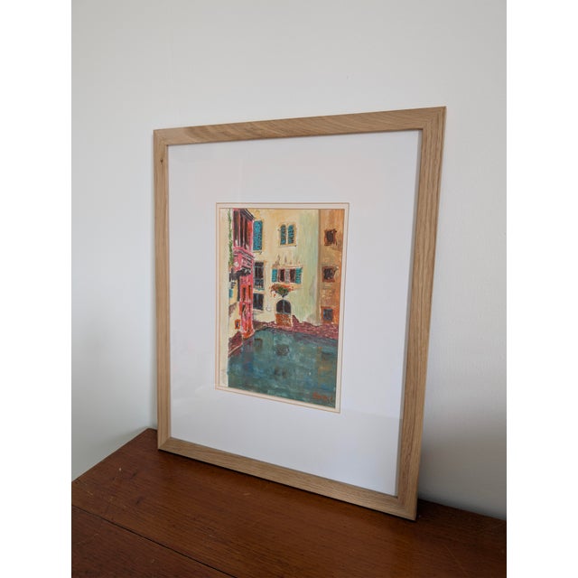 An original vintage watercolour painting of a pretty Venice canal scene by Scottish artist P.H. Spence. Created in the mid...