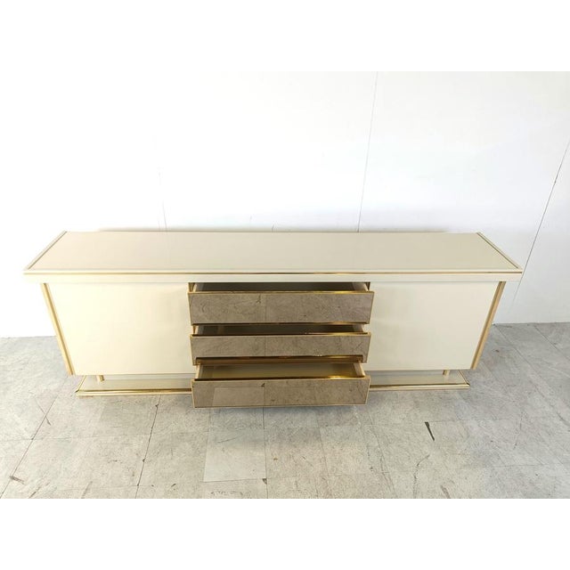 Metal Vintage Brass and Lacquer Sideboard, 1970s For Sale - Image 7 of 12