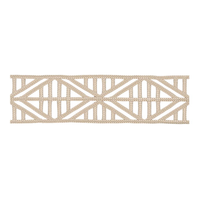 Schumacher Diamond Lattice Trim in Taupe For Sale