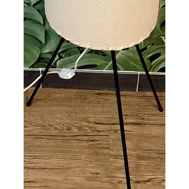 German Tripod Floor Lamp with Parchment Shade, 1950 For Sale - Image 9 of 17