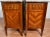 1880 French Louis XV Walnut Inlaid & Marble Top Pair Chest of Drawers / Commodes For Sale - Image 17 of 18