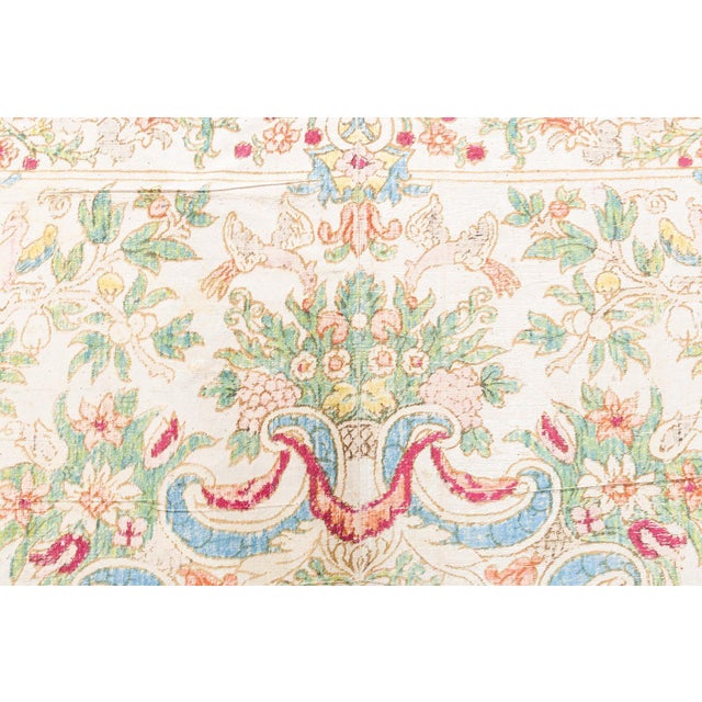 Exquisite 19th-Century European Silk Table Carpet For Sale - Image 4 of 10