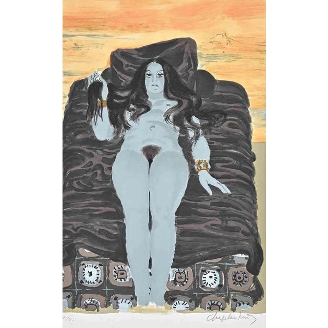 Roger Chapelain-Midy, The Rest, Lithograph, 1970s For Sale