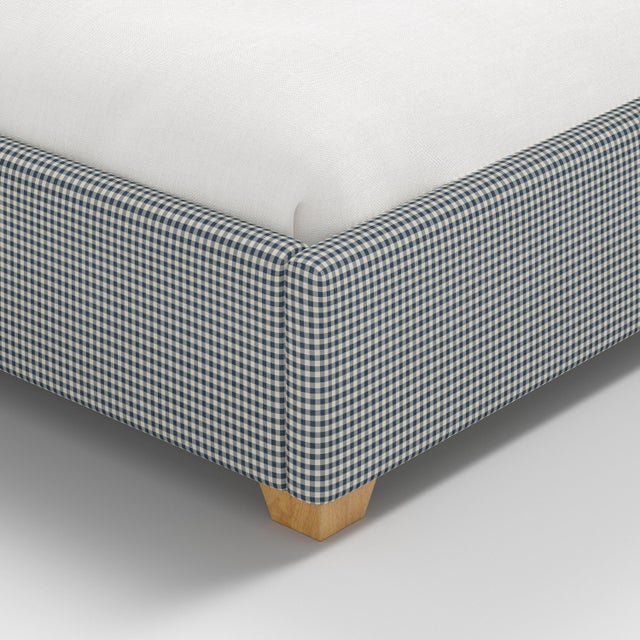 Textile Stoffer Home x Cloth & Company Julia Wingback Bed in Denim Blue Mini Gingham, Twin For Sale - Image 7 of 7