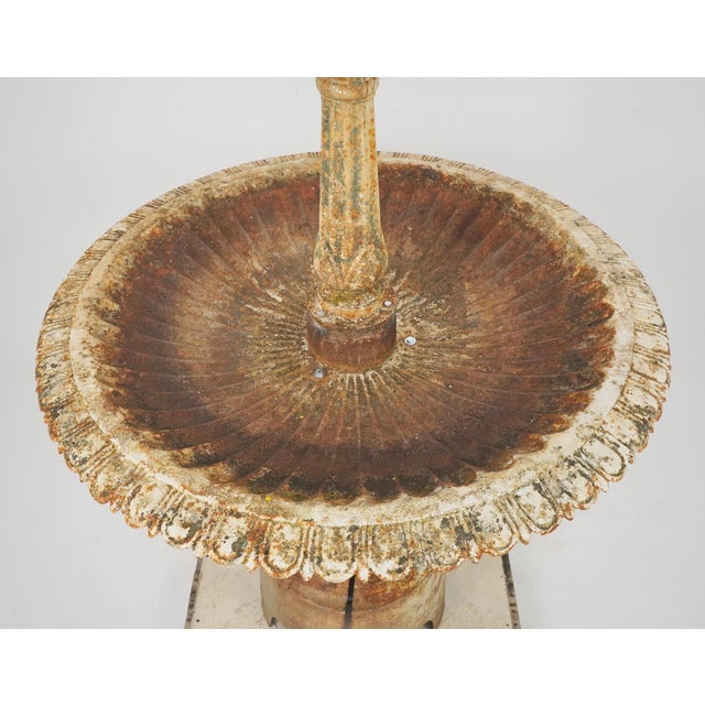 White Antique 1870s j.w. Fiske Cast Iron Garden Fountain For Sale - Image 8 of 16