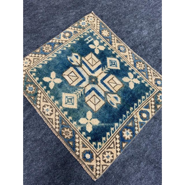 Contemporary Turkish Yastik Rug 2'1" x 1'10" For Sale - Image 3 of 5