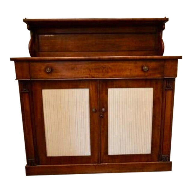 Regency Mahogany Chiffonier Side Cabinet For Sale