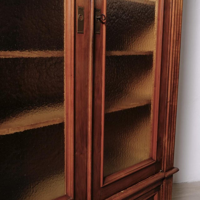 Antique Two-Door Wooden Display Bookcase, Italy, 1890s For Sale - Image 5 of 16