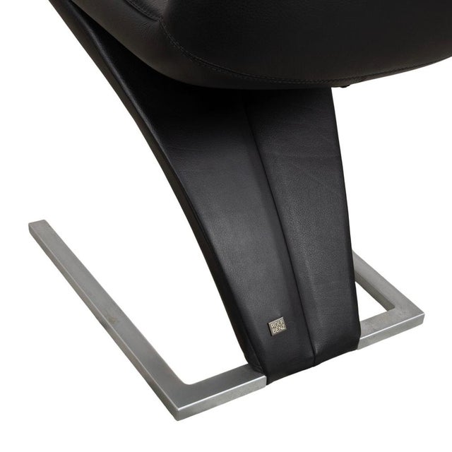 Model 7800 Chairs in Black Leather from Rolf Benz, Set of 4 For Sale - Image 6 of 16