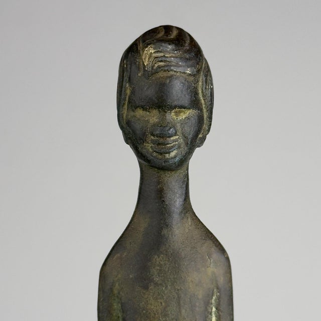 Vintage Bronze Shadow of the Evening Sculpture, Italy, 20th Century For Sale - Image 13 of 17