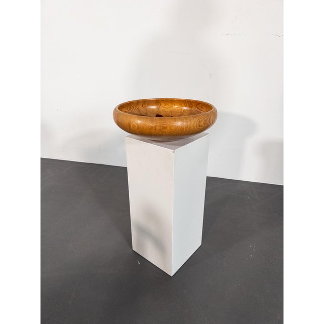 Sculptural Turned Pine Bowl by Oscar Johansson, Sweden, 1940s For Sale - Image 4 of 9