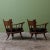 Wood Pair of Carved Walnut Lounge Chairs in the Style of Ettore Zaccari For Sale - Image 7 of 16