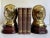Vintage Brass and Rosewood Lion Bookends For Sale - Image 11 of 13