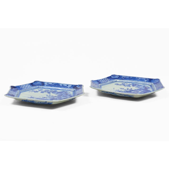 Japanese Japanese Blue and White Imari Platters, a Pair For Sale - Image 3 of 9