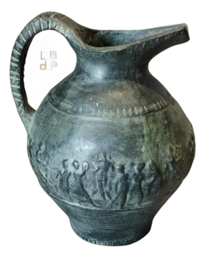 Large Jug with Antique-Style Decoration attributed to Robert and Violette Meynard, 1960s