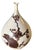 Mid-Century Asian White Pottery Bottle Vase With Brown Plum Blossoms For Sale - Image 4 of 17