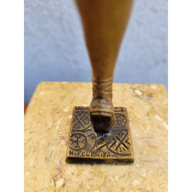 H Fournier, Art Deco Ballerina, 20th Century, Bronze on Marble Base For Sale - Image 14 of 18