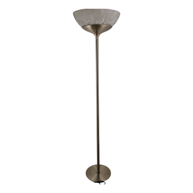 Aminta Floor Lamp with Metal Base and Glass Shade by Emma Gismondi Schweinberger for Artemide, 1960s For Sale
