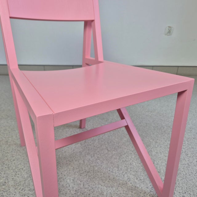 Wood Pink Frame Chair by Wouter Scheublin for Established & Sons, 2008 For Sale - Image 7 of 13