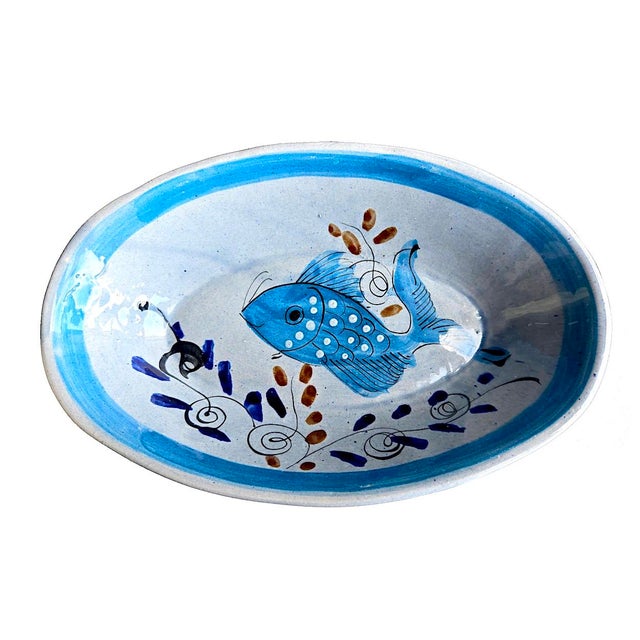 Ceramic 1980s Tonalá Mexico Glazed Ceramic Oval Bowl For Sale - Image 7 of 14