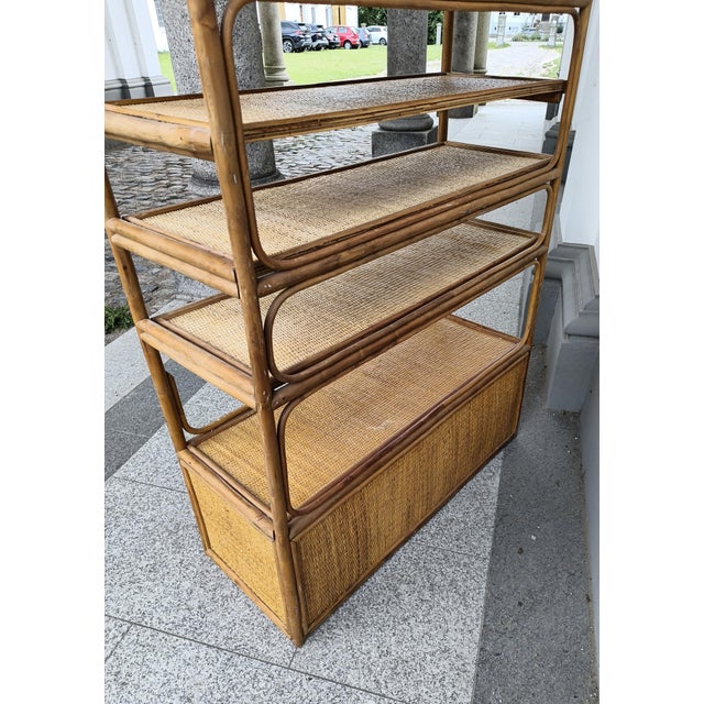 Italian Bamboo Shelf, 1970s For Sale - Image 18 of 18