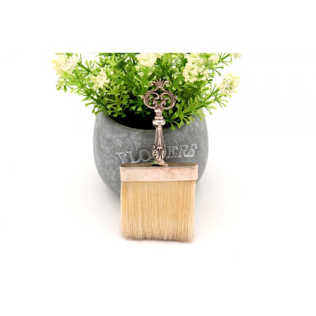 Silver Broom with Reliefs and Cutouts on the Handle, in Good conditions. Designed 1920 to 1949