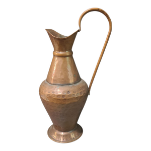 Antique Hand Hammered Copper Arts & Crafts Ewer Pitcher